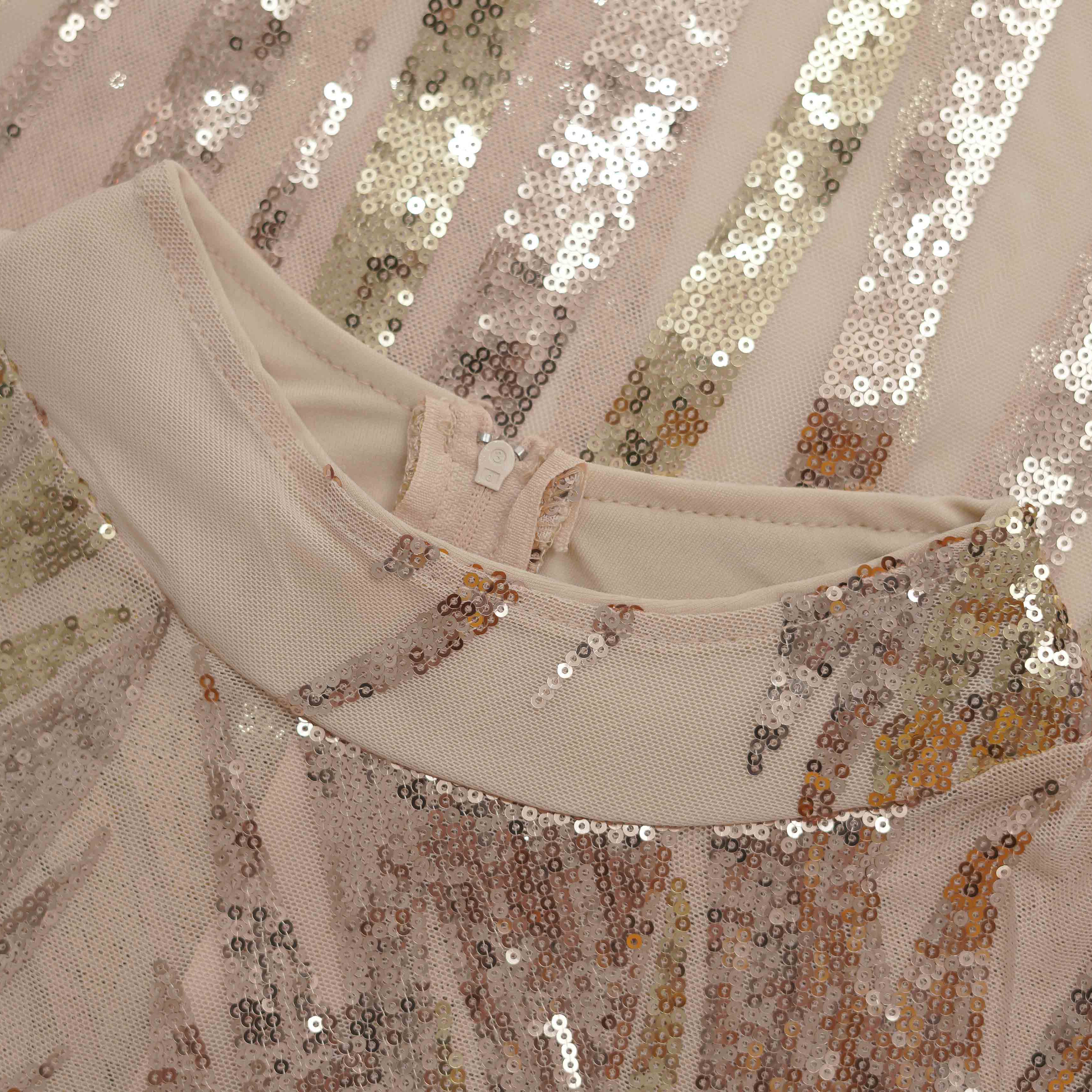 Robe Mi-Longue Moulante Transparente à Paillettes Imprimée de Grande Taille