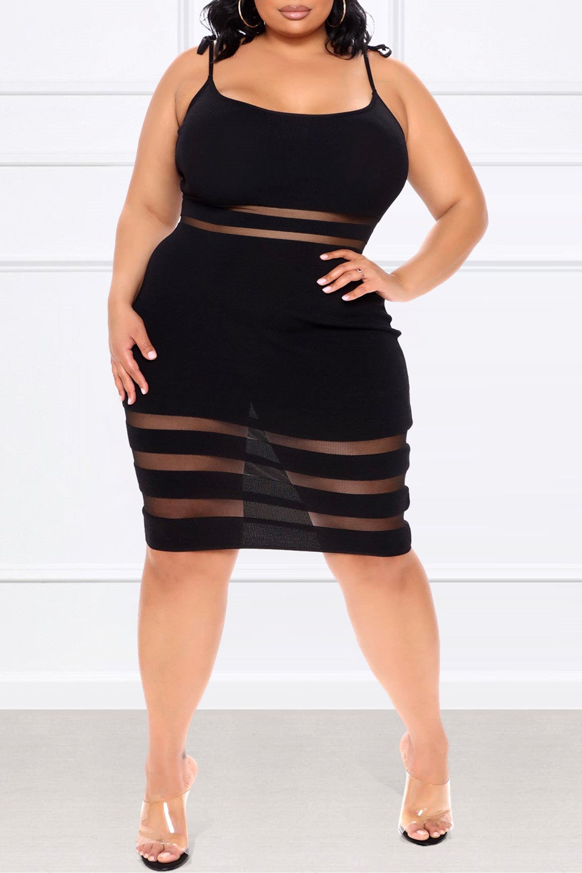 Robe Sexy Noire Grande Taille Robes Sans Manches