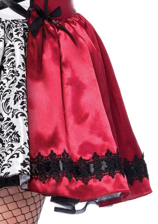 Mini Robe Costume de Chaperon Rouge Gothique de Grande Taille