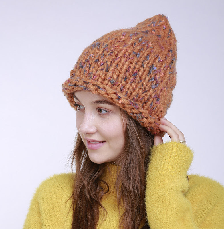 Bonnet tricoté à la main pur hiver